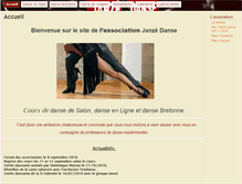 Tablet Screenshot of janzedanse.fr